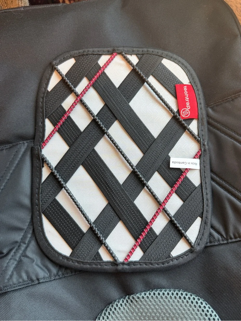 Disney Black Backpack with Blue Mickey Outline and Red Accents